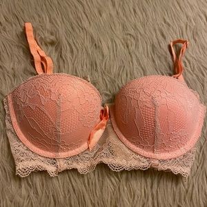 Stunning peach balconette push-up bra!